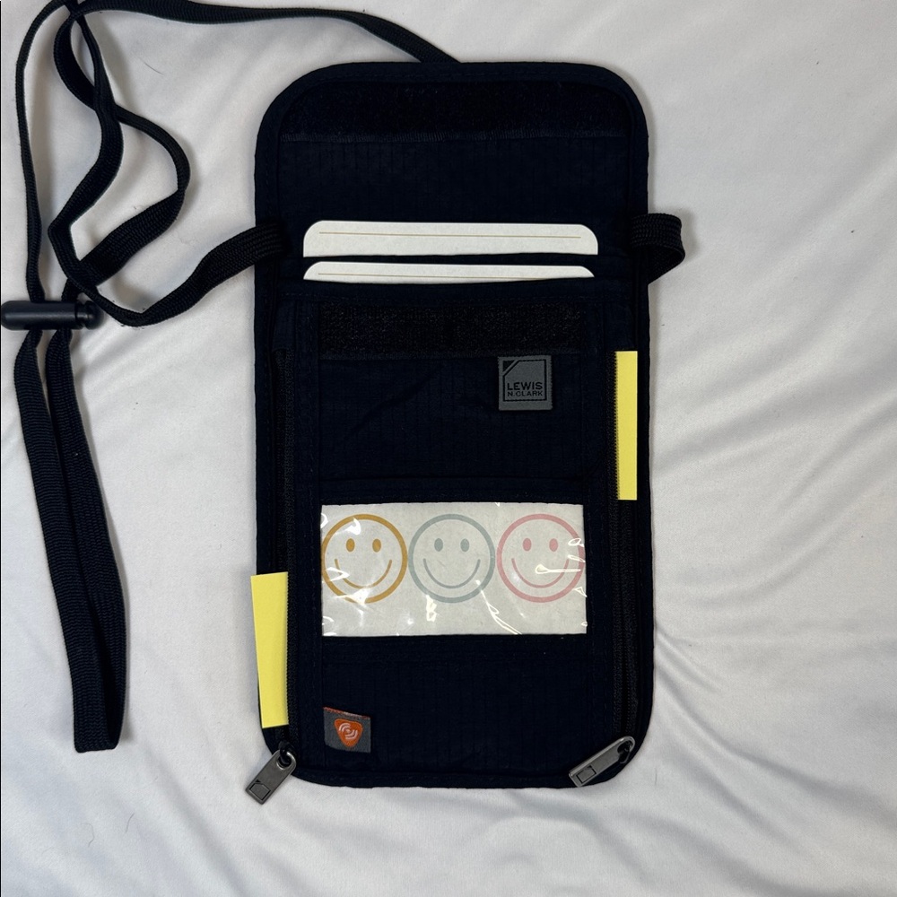 Lewis N. Clark - Black Crossbody Travel Pouch RFID certified - Picture 2 of 6